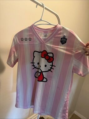 Hello Kitty Pink & White Striped Jersey Tee